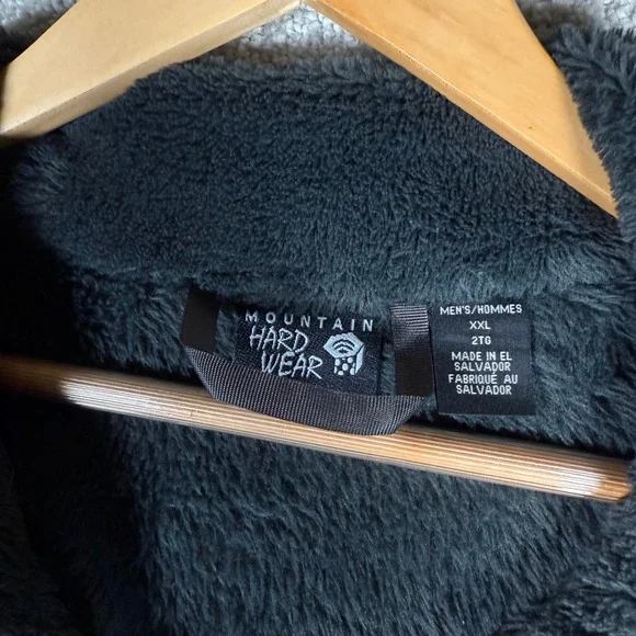 Mountain Hardwear Men's XXL Fleece Jacket Full Zip Dark Gray Polartec Outdoor - Picture 6 of 10